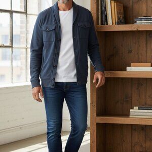 🔥 Ted Baker London NORRE Shawl Collar Cardigan Men's Sz 4/L Charcoal